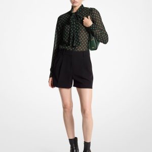 Silk Crew-Neck Blouse